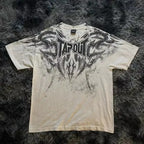Cheap T-shirt Jerseys Y2K Tapout New men T Shirt Letter Graphic Print Oversized tops Punk Rock Round Neck Tops Harajuku street Hip Hop Pure cotton tee