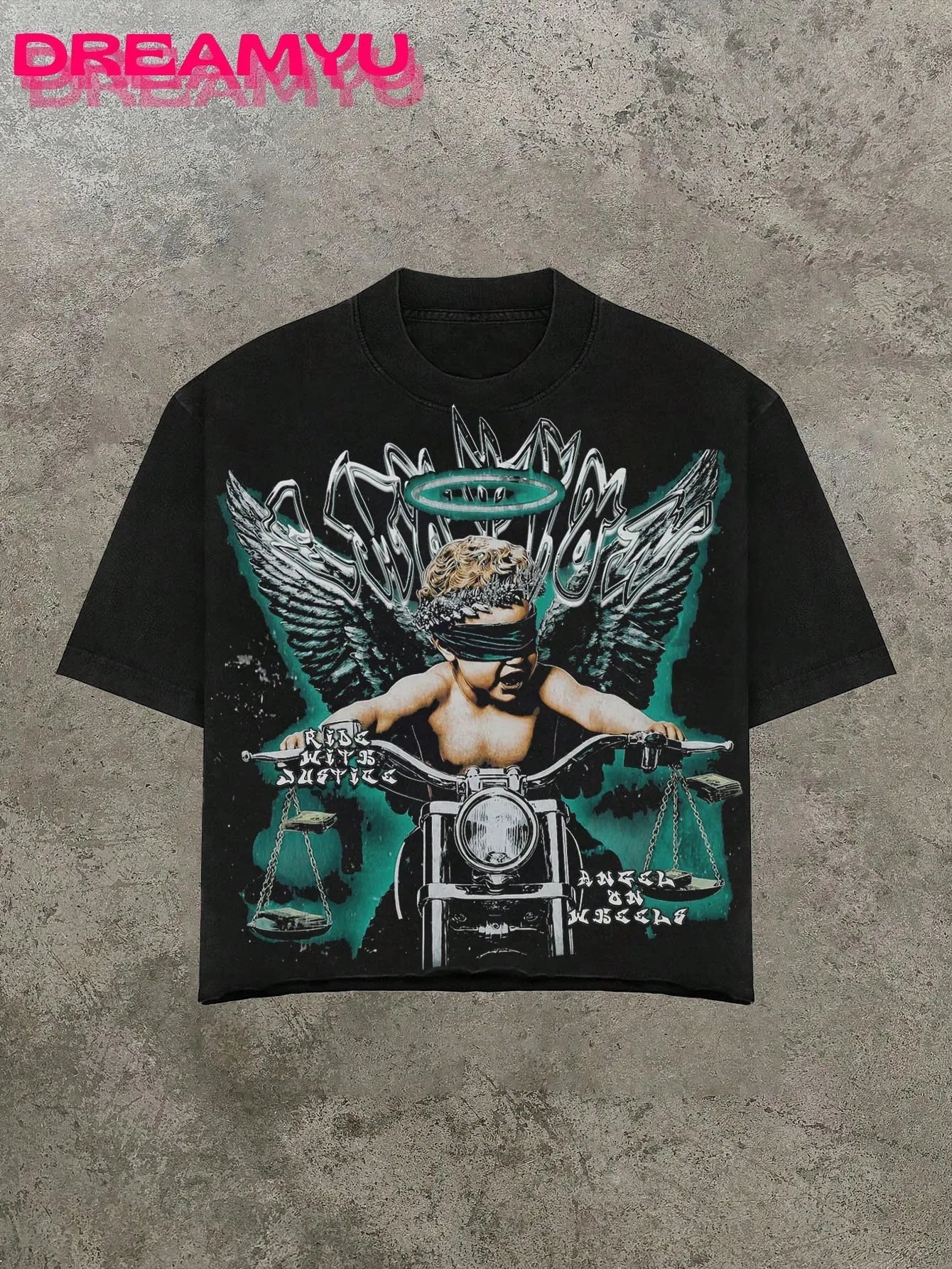 Cheap T-shirt Jerseys 2026 Summer Men's T-shirt with Letter Print Breathable Lightweight Casual Roller Skating Hip-Hop Style Male T-shirt