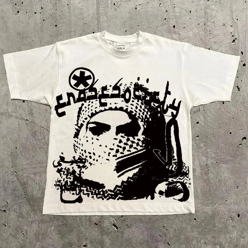 Cheap T-shirt Jerseys Graphic T-shirt Men Women Vintage Top Hip Hop Streetwear Oversized Tshirt Short Sleeve Casual Clothing Summer Fashion Trendy Tee