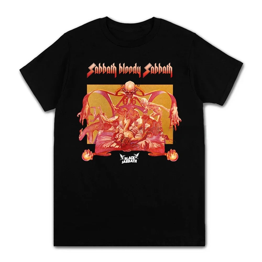Cheap T-shirt Jerseys Black Metal Rock Band T shirt Men Women Fashion Casual Graphic Short Sleeve Short Sleeve Plus Size T Shirt Unisex 62474
