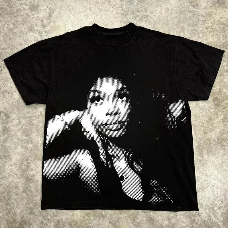 Cheap T-shirt Jerseys Graphic T-shirt Men Women Vintage Top Hip Hop Streetwear Oversized Tshirt Short Sleeve Casual Clothing Summer Fashion Trendy Tee