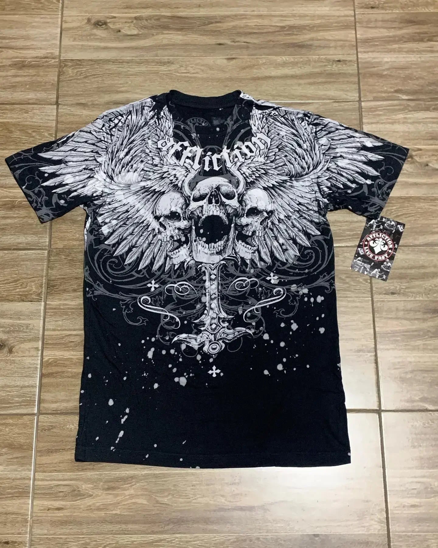 Cheap T-shirt Jerseys 90s American Suffering Trendy Retro Fashion Print Round Neck Short Sleeved T shirt Women Y2K Street Style Gothic Couple Sports