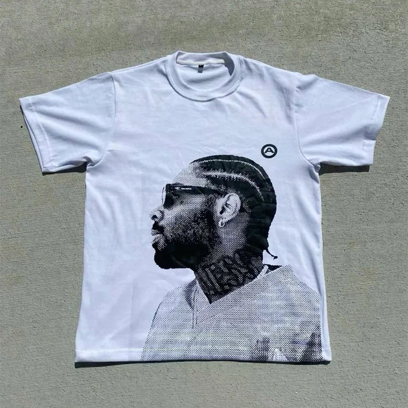 Cheap T-shirt Jerseys 2000s Vintage Casual Girl Print Y2k Women's Tshirts Short Sleeve O-Neck Streetwear Harajuku Gothic Tee Crop Top Men Kid Clothes