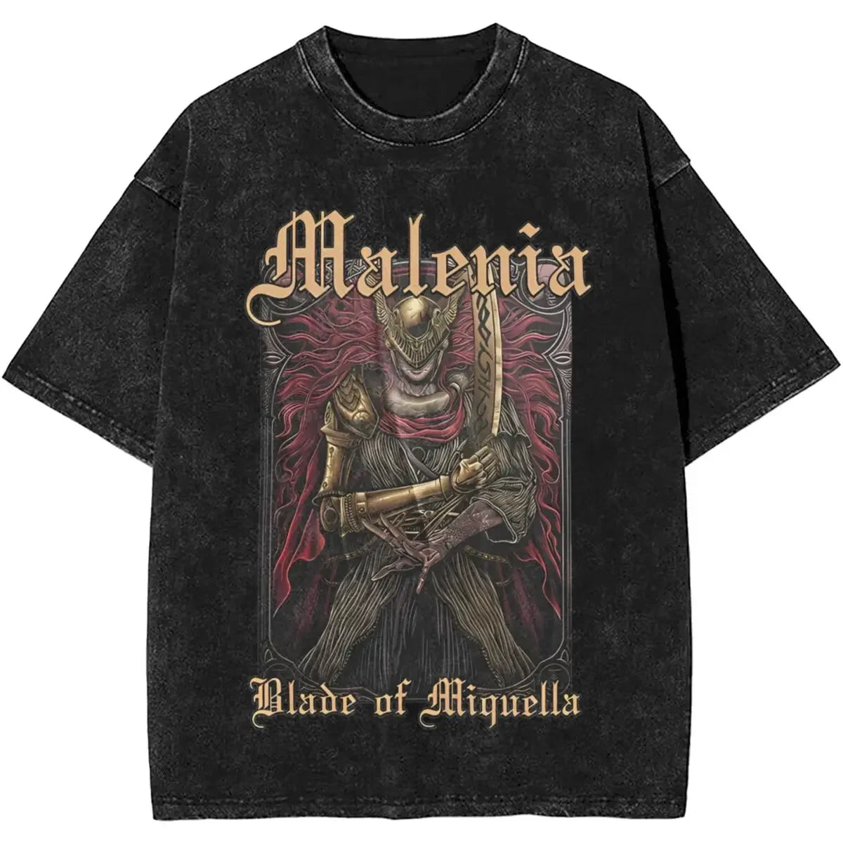 Cheap T-shirt Jerseys Malenia Blade Of Miquella Washed New Arrival Mens Clothes Tee Shirt Homme Graphic T-Shirts Men Tshirt for Men Ropa Hombre 62924