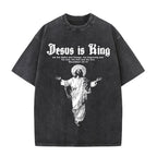 Cheap T-shirt Jerseys Christian Religious Jesus Forgive Them Father Vintage Washed T-shirt  Men Women Gothic Rock Oversized T Shirts Tops Streetwear