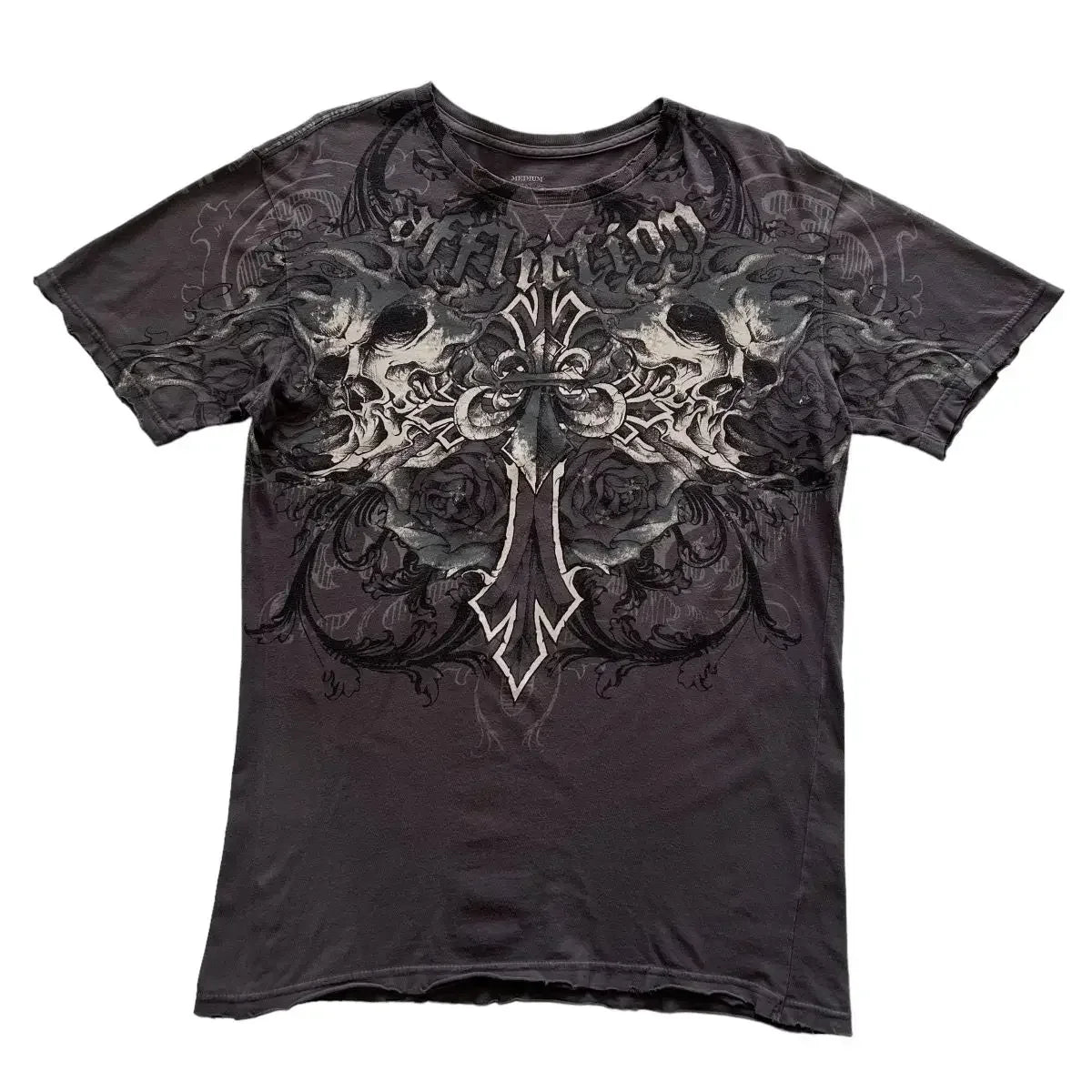 Cheap T-shirt Jerseys 90s American Suffering Trendy Retro Fashion Print Round Neck Short Sleeved T shirt Women Y2K Street Style Gothic Couple Sports