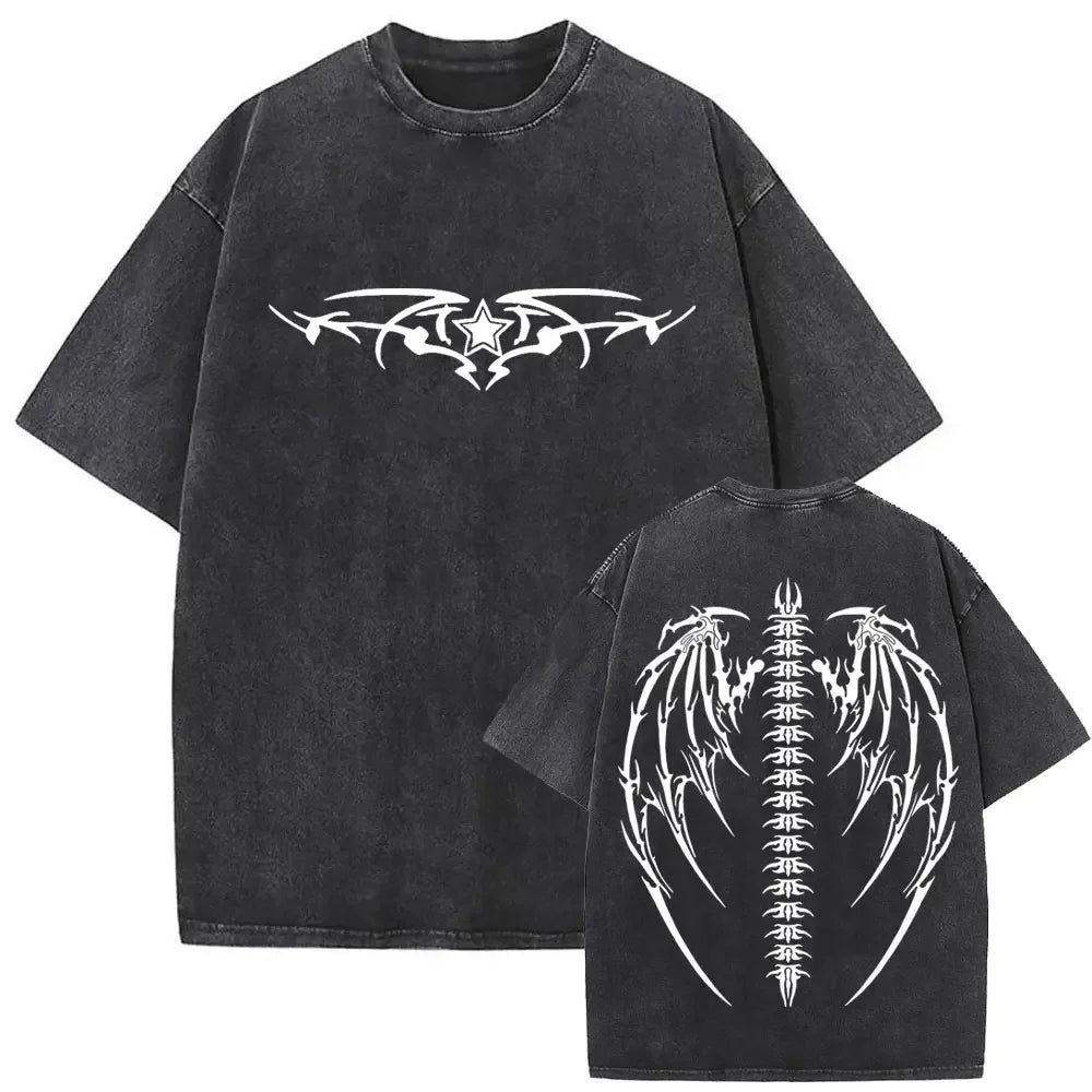 Cheap T-shirt Jerseys Christian Religious Jesus Forgive Them Father Vintage Washed T-shirt  Men Women Gothic Rock Oversized T Shirts Tops Streetwear