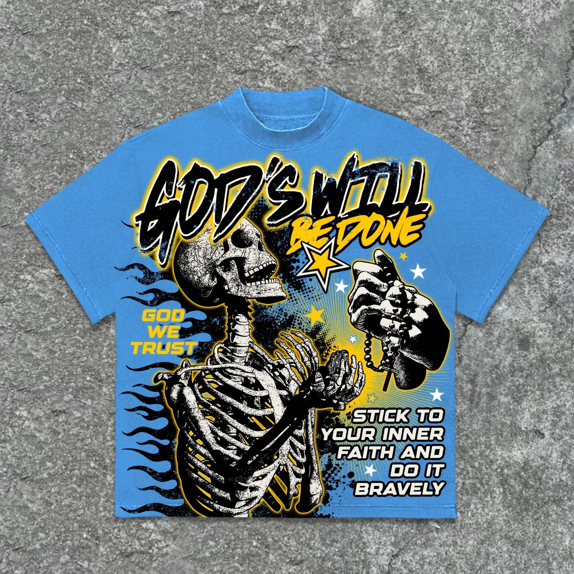 Cheap T-shirt Jerseys The 2025 3d Tshirt God's Will Skull Retro Pattern T-shirt Printed Graphic Men And Women Y2K Oversized T-shirt Street Wear