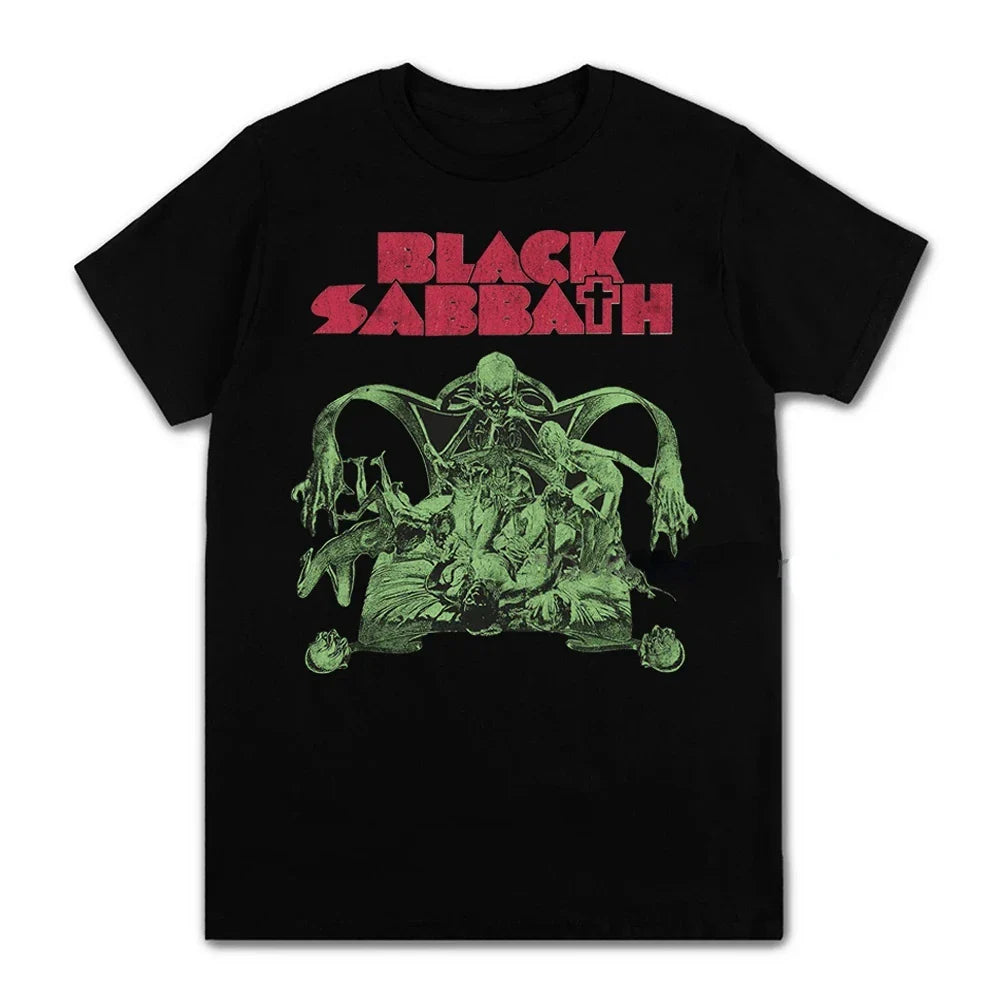 Cheap T-shirt Jerseys Black Metal Rock Band T shirt Men Women Fashion Casual Graphic Short Sleeve Short Sleeve Plus Size T Shirt Unisex 62474