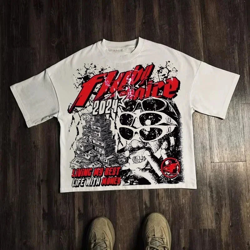 Cheap T-shirt Jerseys Harajuku Letter Graphic T Shirts Y2k Tops Men Women High Street Oversized T Shirt Pro Choice Streetwear Vintage Tee Clothing