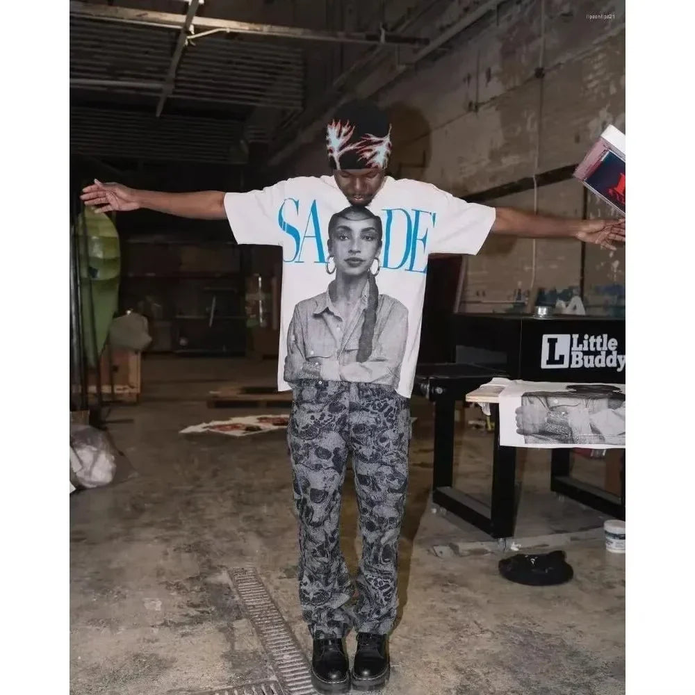 Cheap T-shirt Jerseys 2000s Vintage Casual Girl Print Y2k Women's Tshirts Short Sleeve O-Neck Streetwear Harajuku Gothic Tee Crop Top Men Kid Clothes