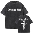 Cheap T-shirt Jerseys Christian Religious Jesus Forgive Them Father Vintage Washed T-shirt  Men Women Gothic Rock Oversized T Shirts Tops Streetwear