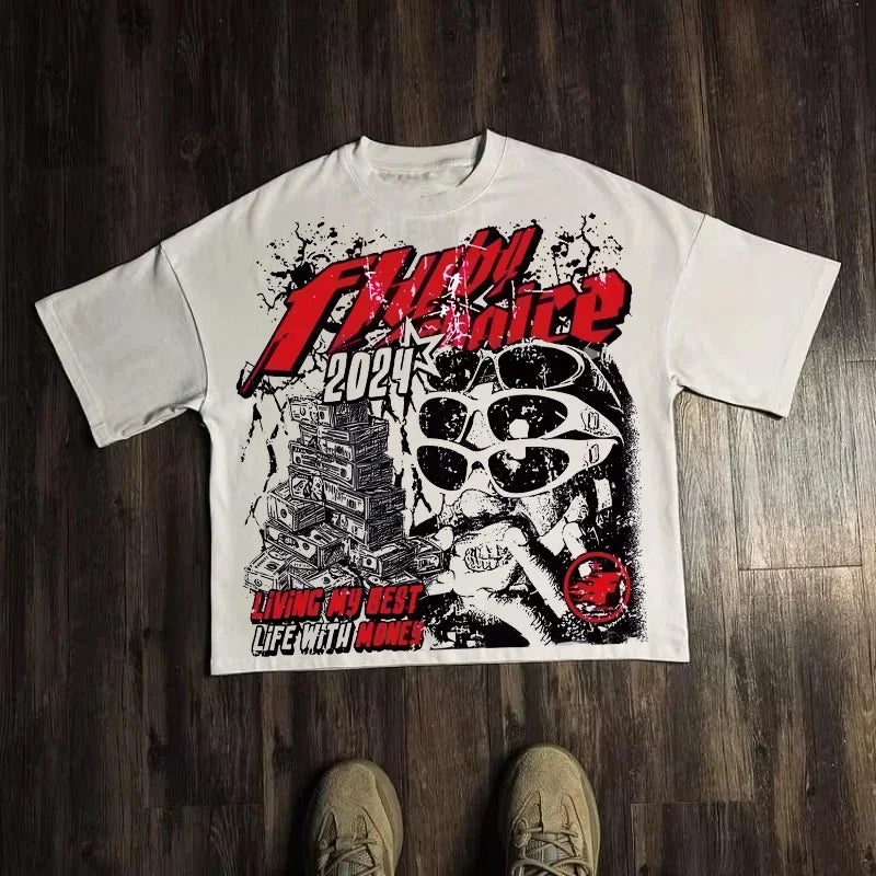 Cheap T-shirt Jerseys Graphic T-shirt Men Women Vintage Top Hip Hop Streetwear Oversized Tshirt Short Sleeve Casual Clothing Summer Fashion Trendy Tee