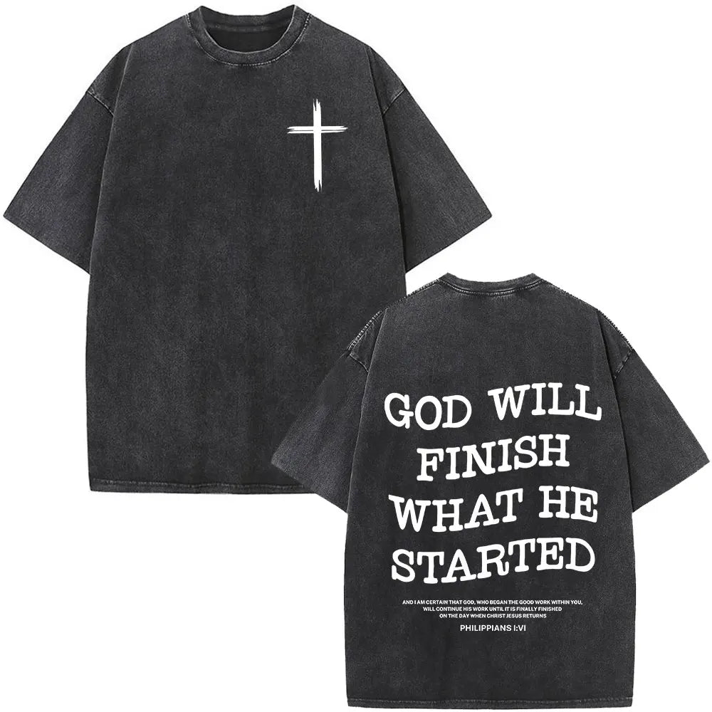 Cheap T-shirt Jerseys Christian Jesus Faith Over Fear Bible Verse Washed T-shirts Men Women Fashion Vintage Oversized T Shirts Harajuku Cotton T-shirt