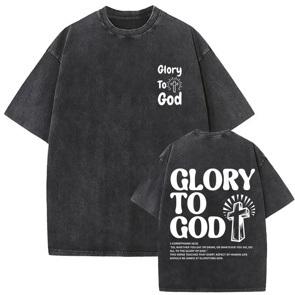 Cheap T-shirt Jerseys Christian Religious Jesus Forgive Them Father Vintage Washed T-shirt  Men Women Gothic Rock Oversized T Shirts Tops Streetwear