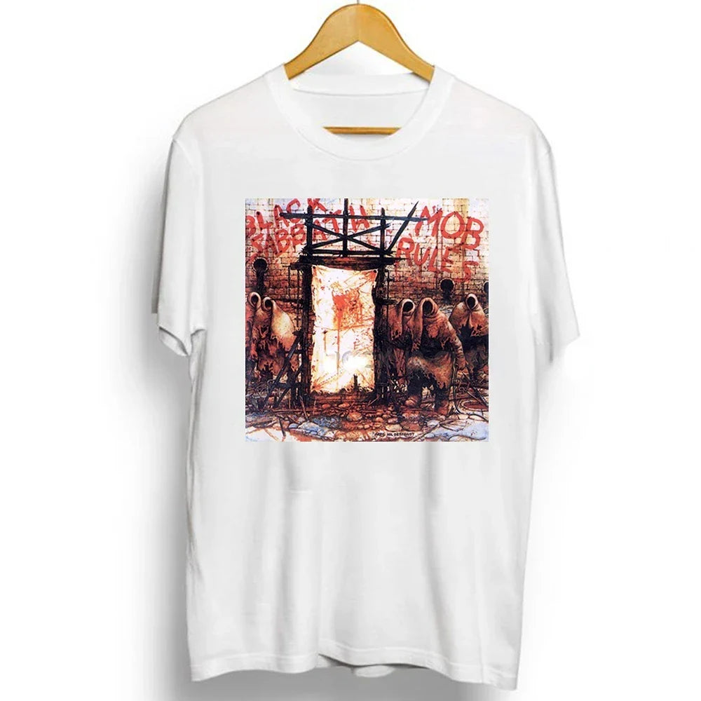 Cheap T-shirt Jerseys Black Metal Rock Band T shirt Men Women Fashion Casual Graphic Short Sleeve Short Sleeve Plus Size T Shirt Unisex 62474