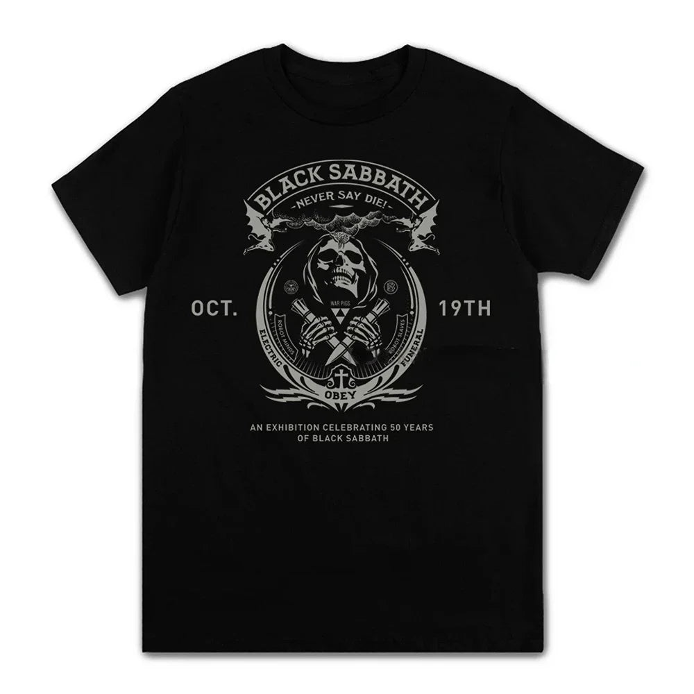 Cheap T-shirt Jerseys Black Metal Rock Band T shirt Men Women Fashion Casual Graphic Short Sleeve Short Sleeve Plus Size T Shirt Unisex 62474