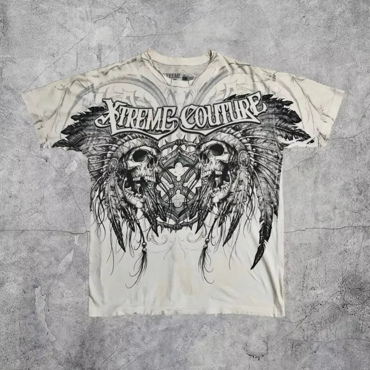 Cheap T-shirt Jerseys Retro Xtreme Angel Wing Men Yellow Short Sleeves Harajuku High Street American Fashion T-shirt Man Women Summer Tops