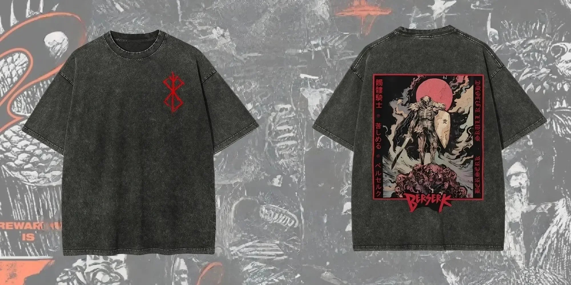 Cheap T-shirt Jerseys New Arrival Mens Clothes Tee Shirt Homme Graphic T-Shirts Men Tshirt for Men Ropa Hombre Washed Anime Berserk Baggy Camisetas