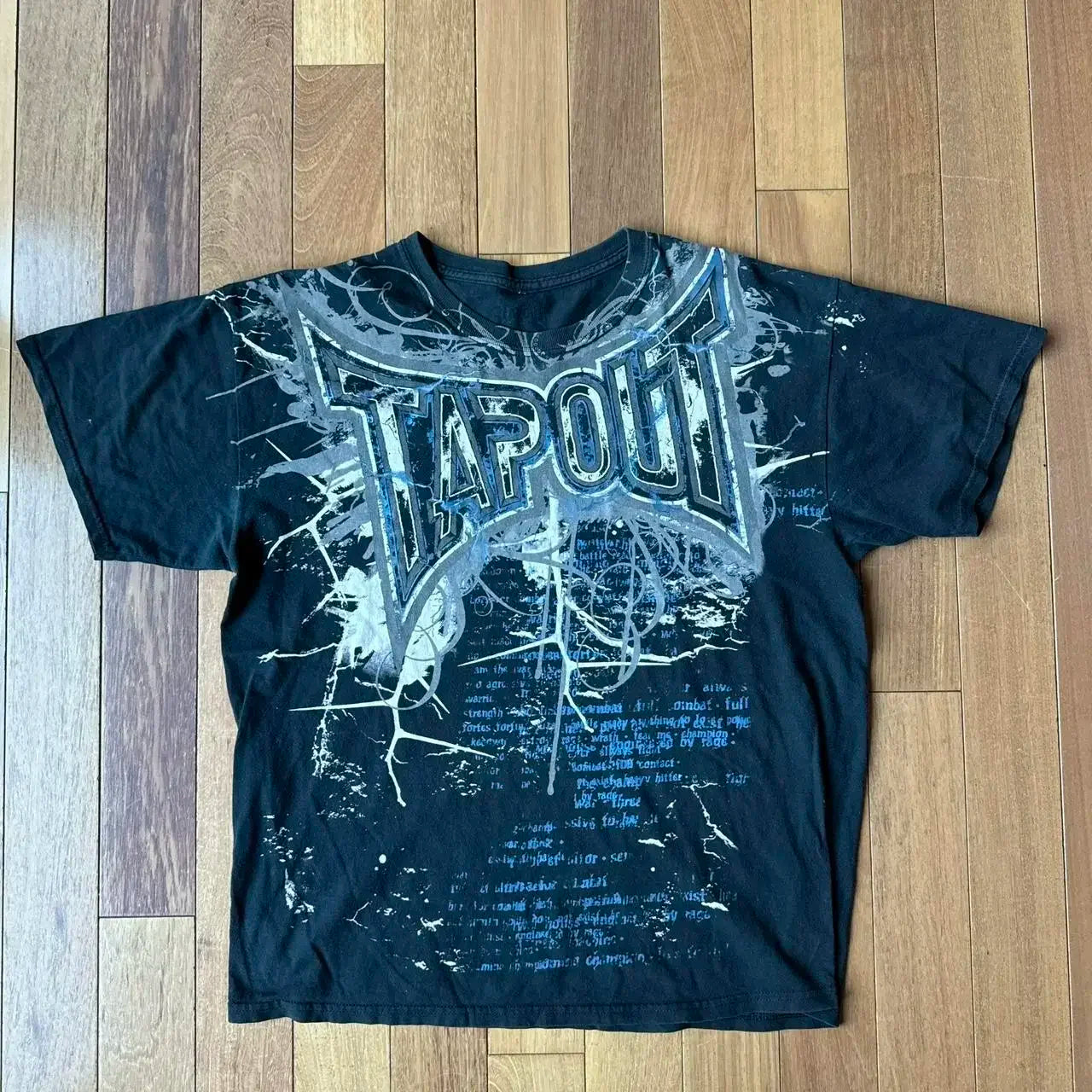 Cheap T-shirt Jerseys Y2K Tapout New men T Shirt Letter Graphic Print Oversized tops Punk Rock Round Neck Tops Harajuku street Hip Hop Pure cotton tee