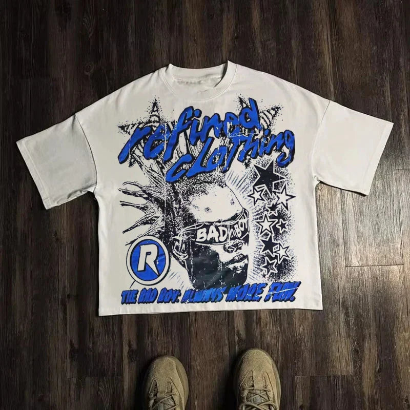 Cheap T-shirt Jerseys Graphic T-shirt Men Women Vintage Top Hip Hop Streetwear Oversized Tshirt Short Sleeve Casual Clothing Summer Fashion Trendy Tee