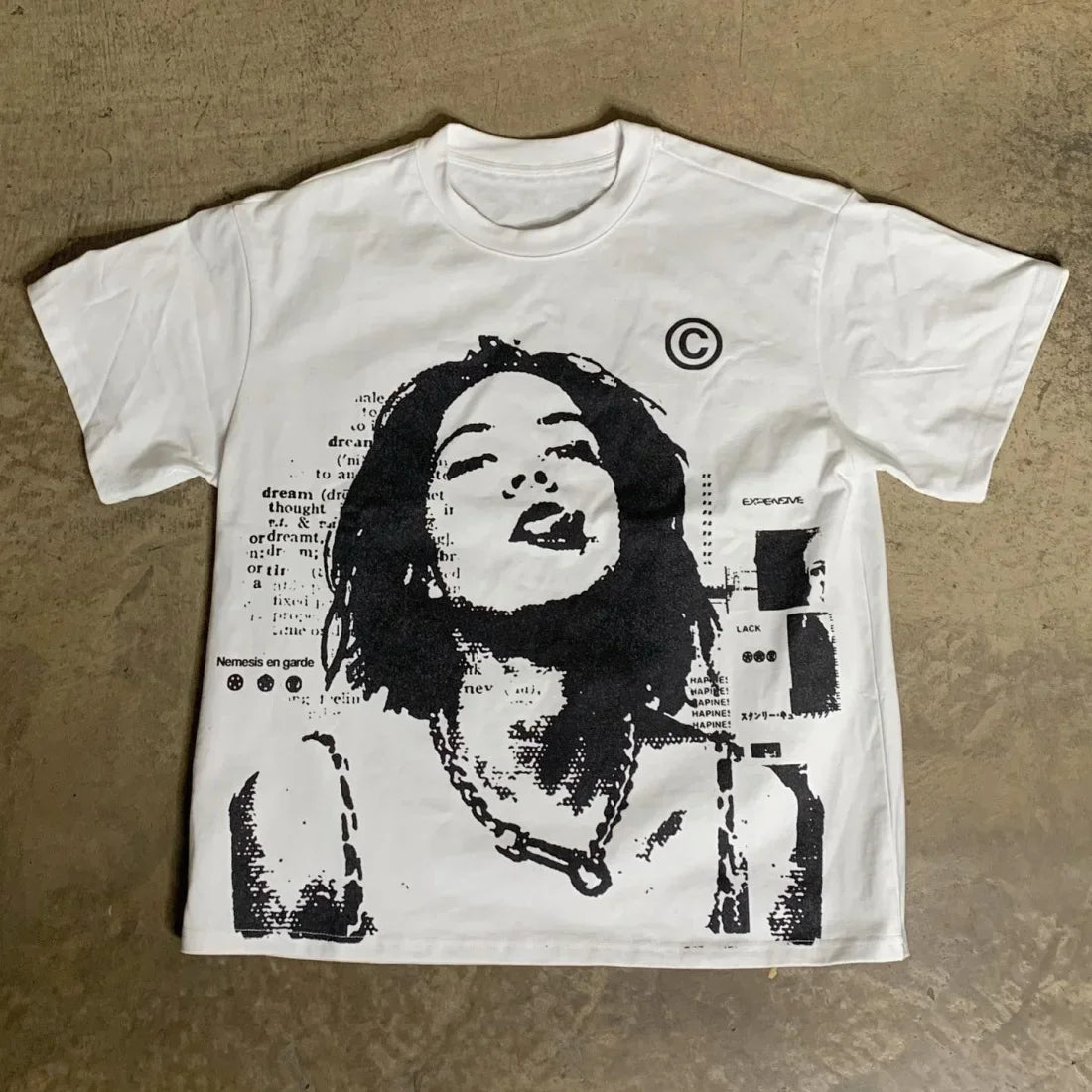 Cheap T-shirt Jerseys 2000s Vintage Casual Girl Print Y2k Women's Tshirts Short Sleeve O-Neck Streetwear Harajuku Gothic Tee Crop Top Men Kid Clothes