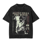 Cheap T-shirt Jerseys Washed T Shirts Horror Silent Hill Heavens Night Hip Hop T-Shirt Street  Streetwear Short Sleeve Printed Tops Tees Men Women