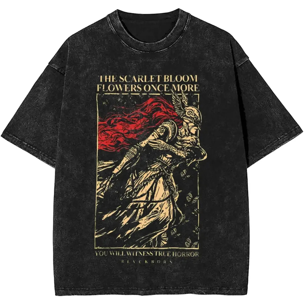 Cheap T-shirt Jerseys Malenia Blade Of Miquella Washed New Arrival Mens Clothes Tee Shirt Homme Graphic T-Shirts Men Tshirt for Men Ropa Hombre 62924