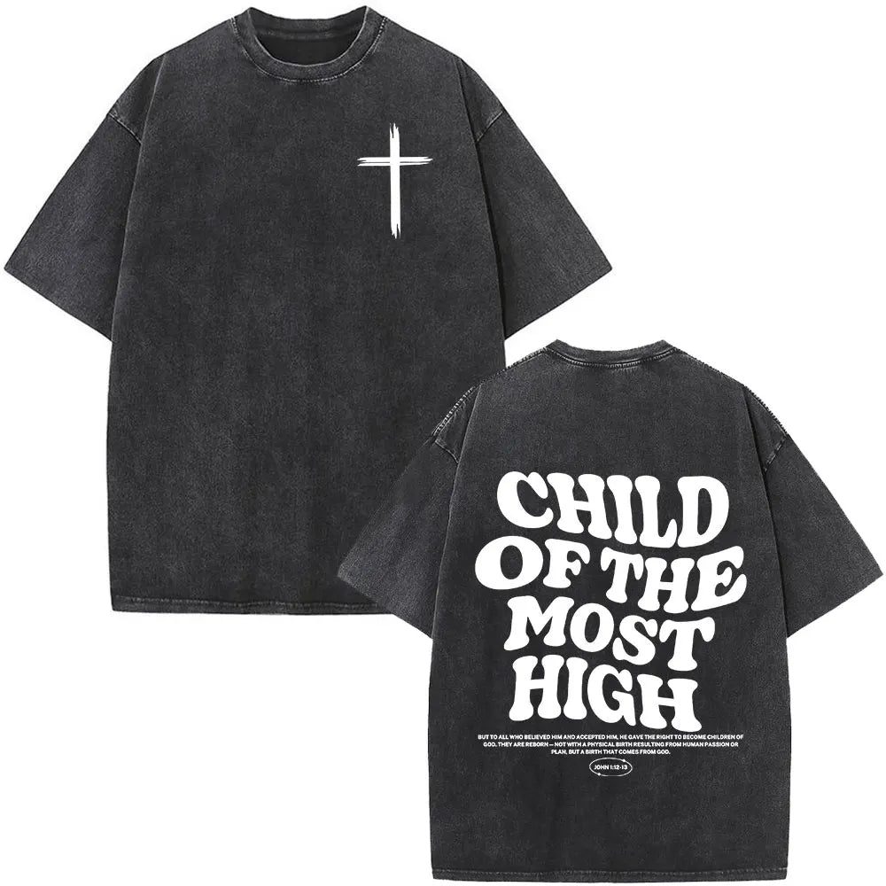 Cheap T-shirt Jerseys Christian Jesus Faith Over Fear Bible Verse Washed T-shirts Men Women Fashion Vintage Oversized T Shirts Harajuku Cotton T-shirt