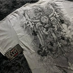 Cheap T-shirt Jerseys 90s American Suffering Trendy Retro Fashion Print Round Neck Short Sleeved T shirt Women Y2K Street Style Gothic Couple Sports