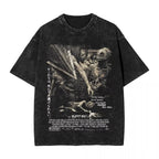 Cheap T-shirt Jerseys Washed T Shirts Horror Silent Hill Heavens Night Hip Hop T-Shirt Street  Streetwear Short Sleeve Printed Tops Tees Men Women