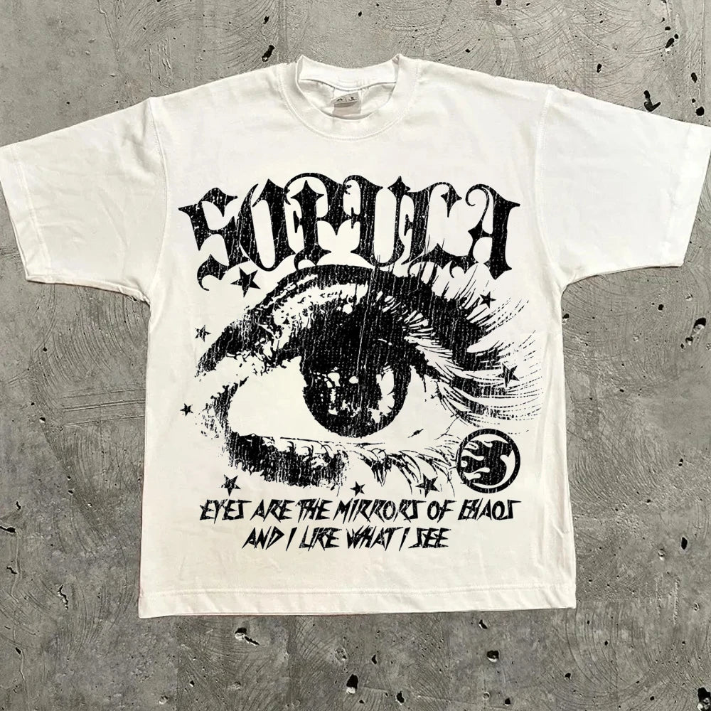 Cheap T-shirt Jerseys Harajuku Letter Graphic T Shirts Y2k Tops High Street Oversized T Shirt Pro Choice Streetwear Vintage Tee Clothing