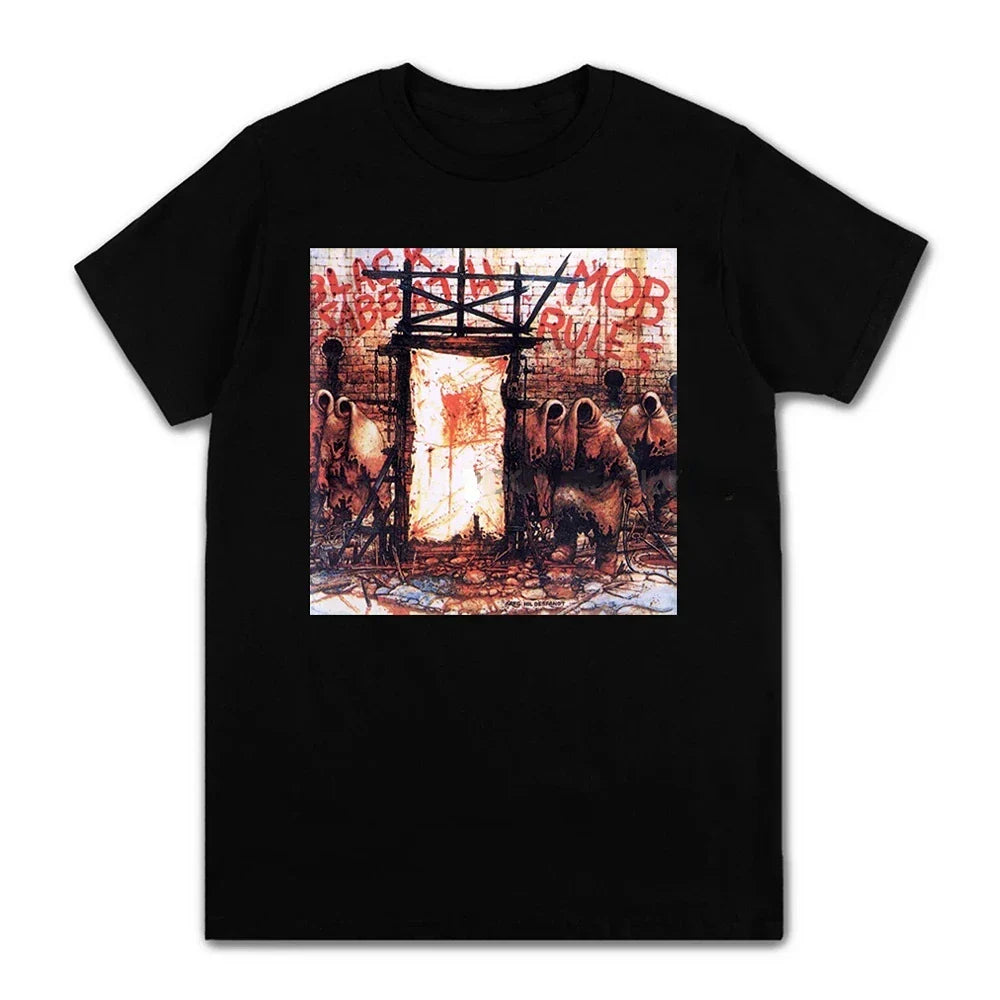 Cheap T-shirt Jerseys Black Metal Rock Band T shirt Men Women Fashion Casual Graphic Short Sleeve Short Sleeve Plus Size T Shirt Unisex 62474