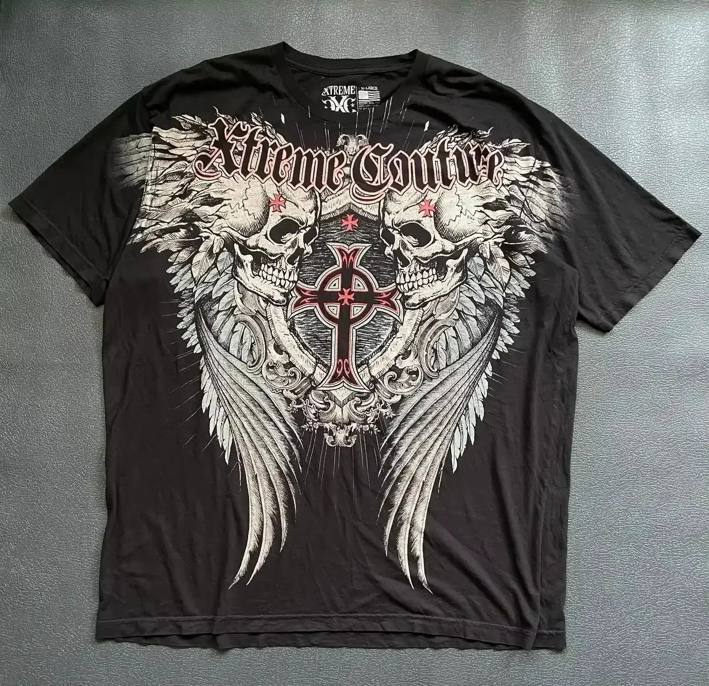 Cheap T-shirt Jerseys Retro Xtreme Angel Wing Men Yellow Short Sleeves Harajuku High Street American Fashion T-shirt Man Women Summer Tops