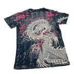 Cheap T-shirt Jerseys Japanese Y2K Retro Dragon Pattern T-shirt Men Women Tide Short Sleeves Summer Pure Cotton Tops