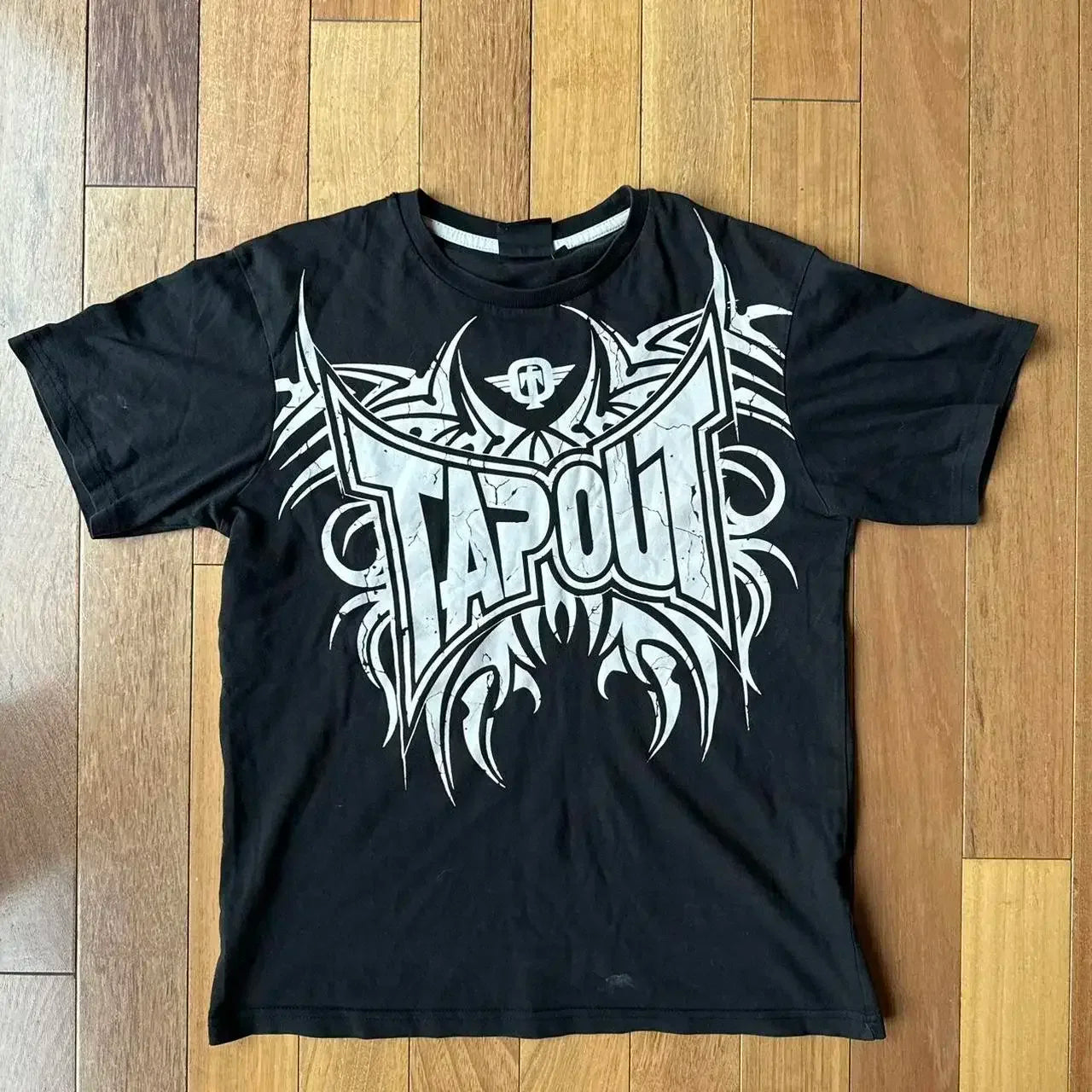Cheap T-shirt Jerseys Y2K Tapout New men T Shirt Letter Graphic Print Oversized tops Punk Rock Round Neck Tops Harajuku street Hip Hop Pure cotton tee