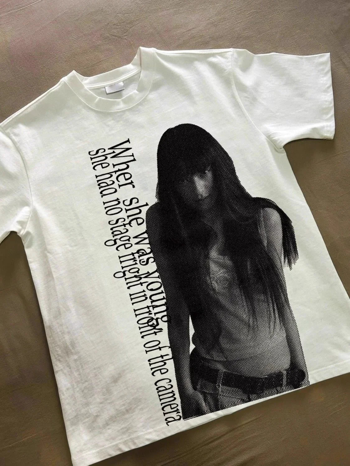 Cheap T-shirt Jerseys 2000s Vintage Casual Girl Print Y2k Women's Tshirts Short Sleeve O-Neck Streetwear Harajuku Gothic Tee Crop Top Men Kid Clothes