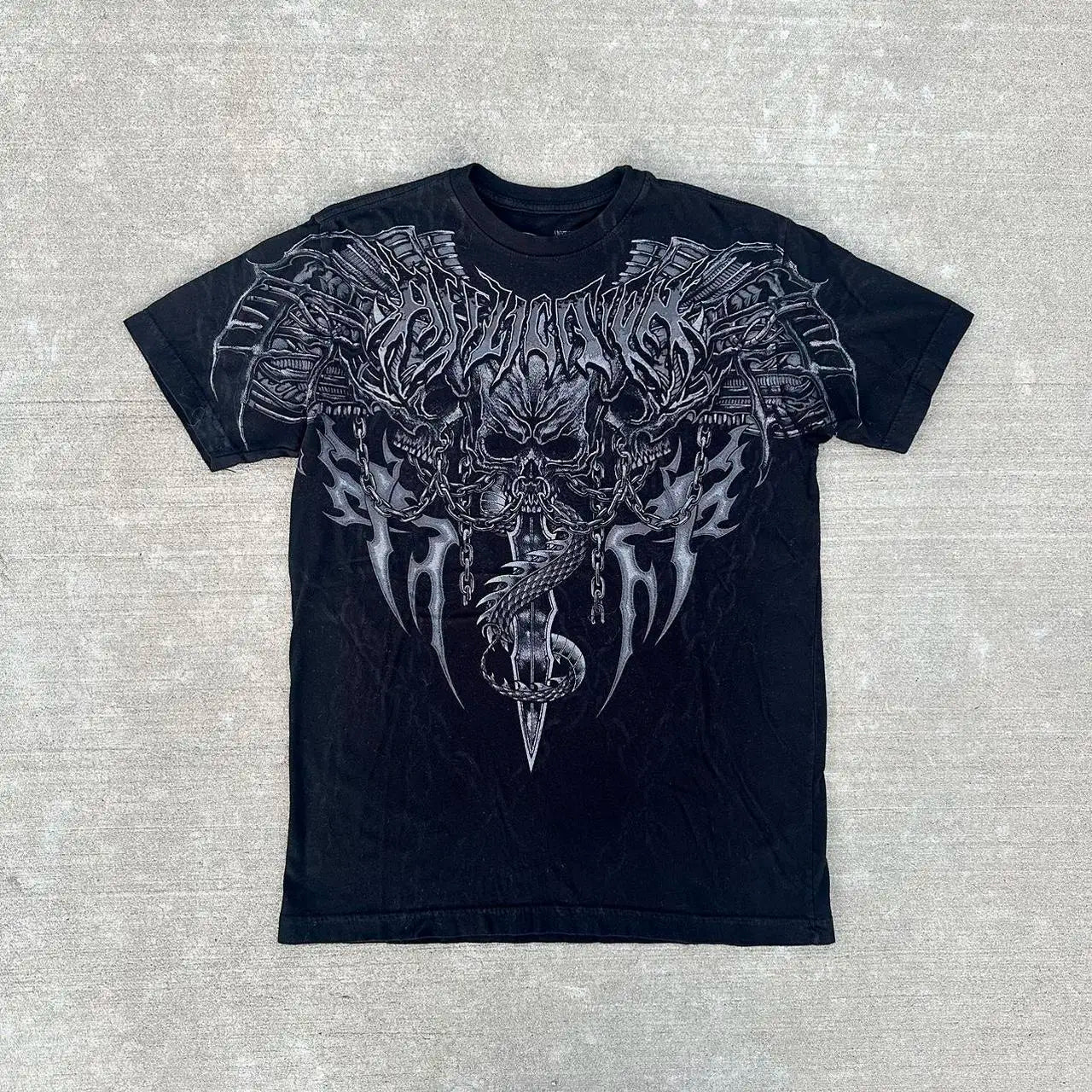 Cheap T-shirt Jerseys Summer New Fashion Oversized Printed T-shirt Men Y2K Harajuku Vintage Hip Hop Oversized Short-sleeved Gothic Shirt Men And Women