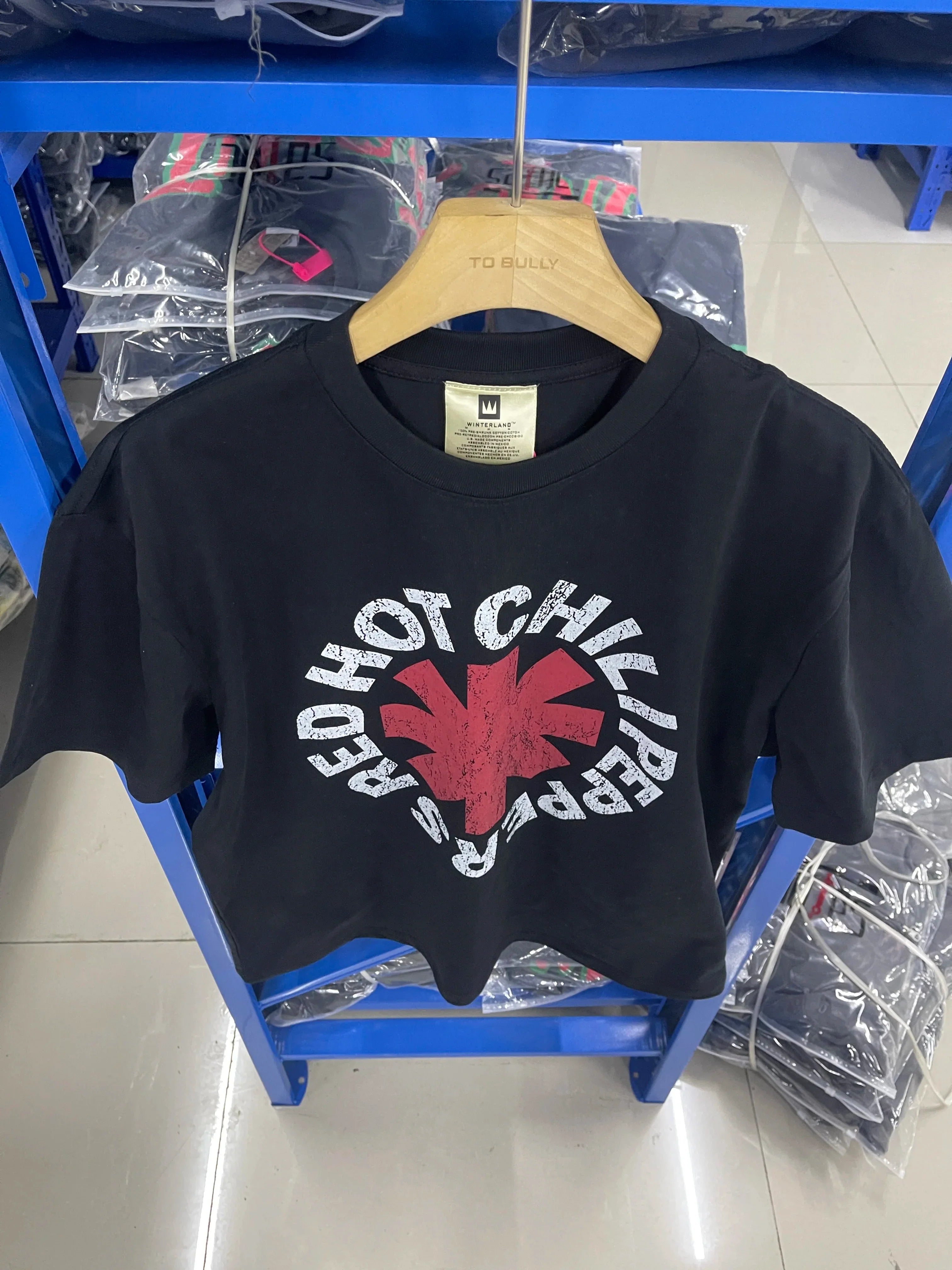 Cheap T-shirt Jerseys 25SS High quality Vintage Rock Red Chili Printed Band Short Sleeve Heavy Washed Cotton Loose Casual Oversize Street Pop T-shirt