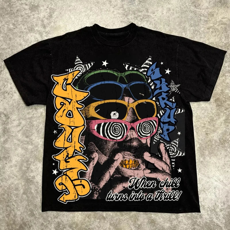 Cheap T-shirt Jerseys Graphic T-shirt Men Women Vintage Top Hip Hop Streetwear Oversized Tshirt Short Sleeve Casual Clothing Summer Fashion Trendy Tee
