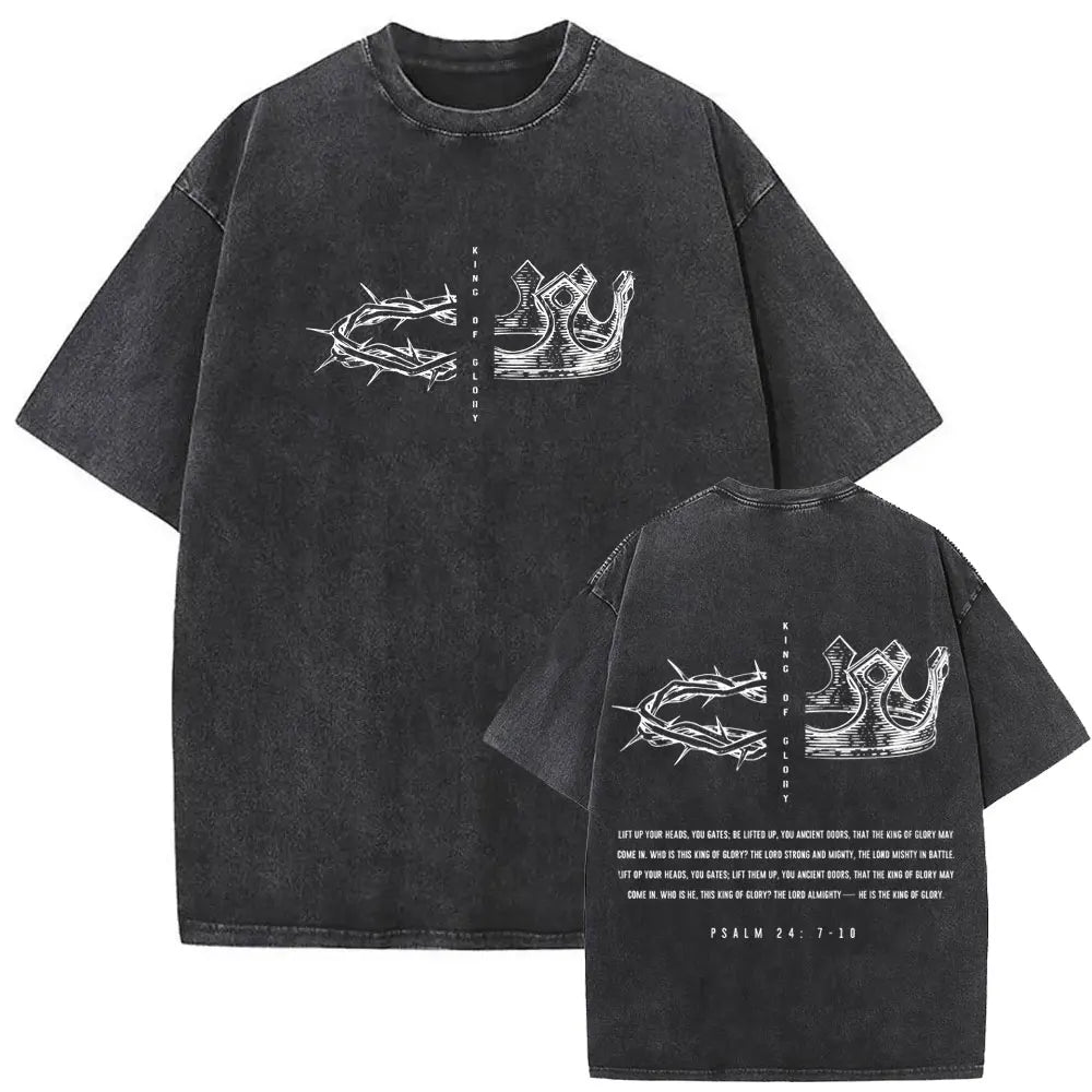 Cheap T-shirt Jerseys Christian Religious Jesus Forgive Them Father Vintage Washed T-shirt  Men Women Gothic Rock Oversized T Shirts Tops Streetwear