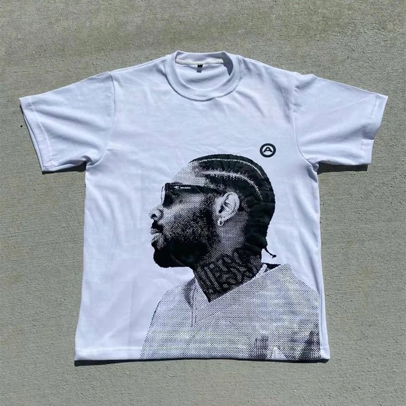 Cheap T-shirt Jerseys 2000s Vintage Casual Girl Print Y2k Women's Tshirts Short Sleeve O-Neck Streetwear Harajuku Gothic Tee Crop Top Men Kid Clothes