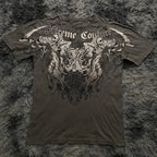 Cheap T-shirt Jerseys Retro Xtreme Angel Wing Men Yellow Short Sleeves Harajuku High Street American Fashion T-shirt Man Women Summer Tops