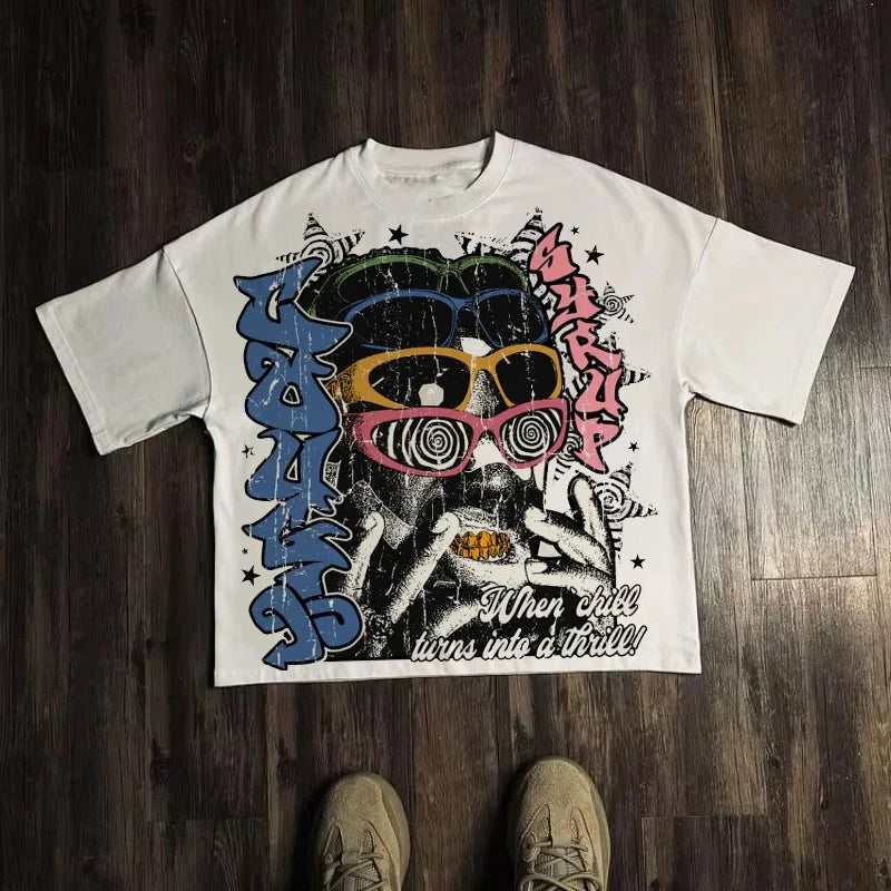 Cheap T-shirt Jerseys Graphic T-shirt Men Women Vintage Top Hip Hop Streetwear Oversized Tshirt Short Sleeve Casual Clothing Summer Fashion Trendy Tee