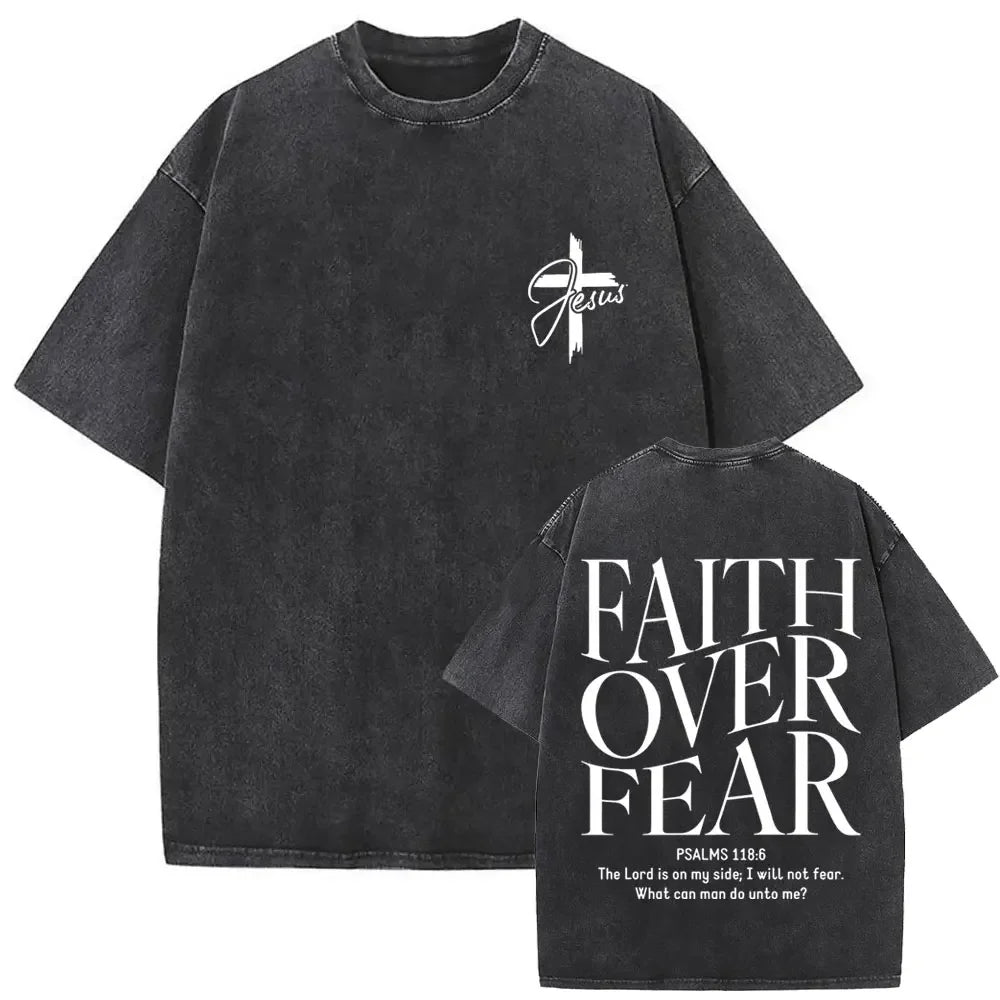 Cheap T-shirt Jerseys Christian Religious Jesus Forgive Them Father Vintage Washed T-shirt  Men Women Gothic Rock Oversized T Shirts Tops Streetwear