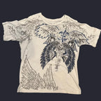 Cheap T-shirt Jerseys Retro Xtreme Angel Wing Men Yellow Short Sleeves Harajuku High Street American Fashion T-shirt Man Women Summer Tops