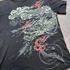 Cheap T-shirt Jerseys Japanese Y2K Retro Dragon Pattern T-shirt Men Women Tide Short Sleeves Summer Pure Cotton Tops