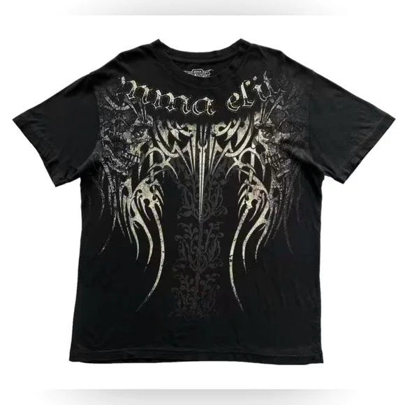 Cheap T-shirt Jerseys Retro Xtreme Angel Wing Men Yellow Short Sleeves Harajuku High Street American Fashion T-shirt Man Women Summer Tops