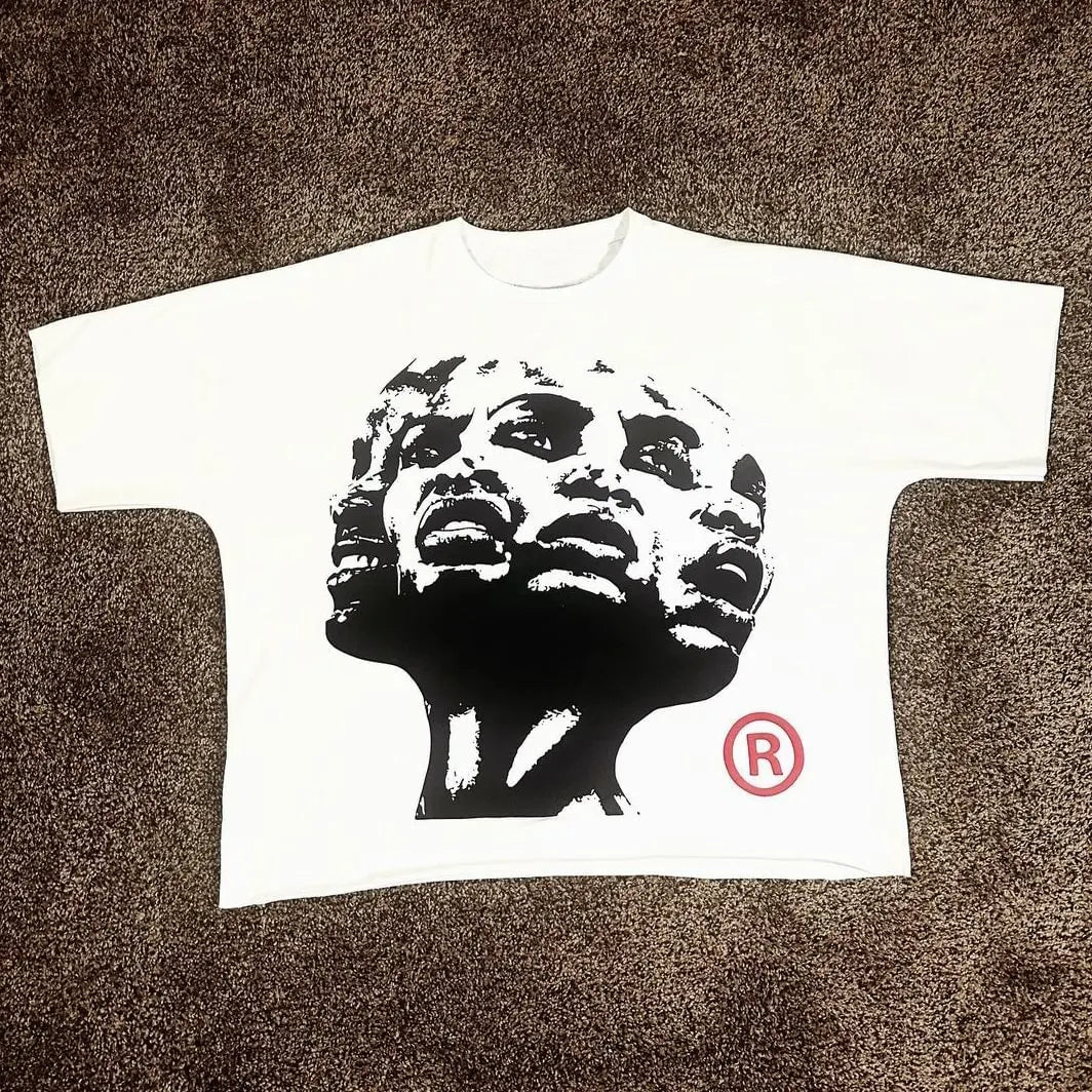 Cheap T-shirt Jerseys Harajuku Letter Graphic T Shirts Y2k Tops High Street Oversized T Shirt Pro Choice Streetwear Vintage Tee Clothing