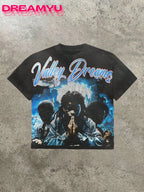Cheap T-shirt Jerseys 2026 Summer Men's T-shirt with Letter Print Breathable Lightweight Casual Roller Skating Hip-Hop Style Male T-shirt